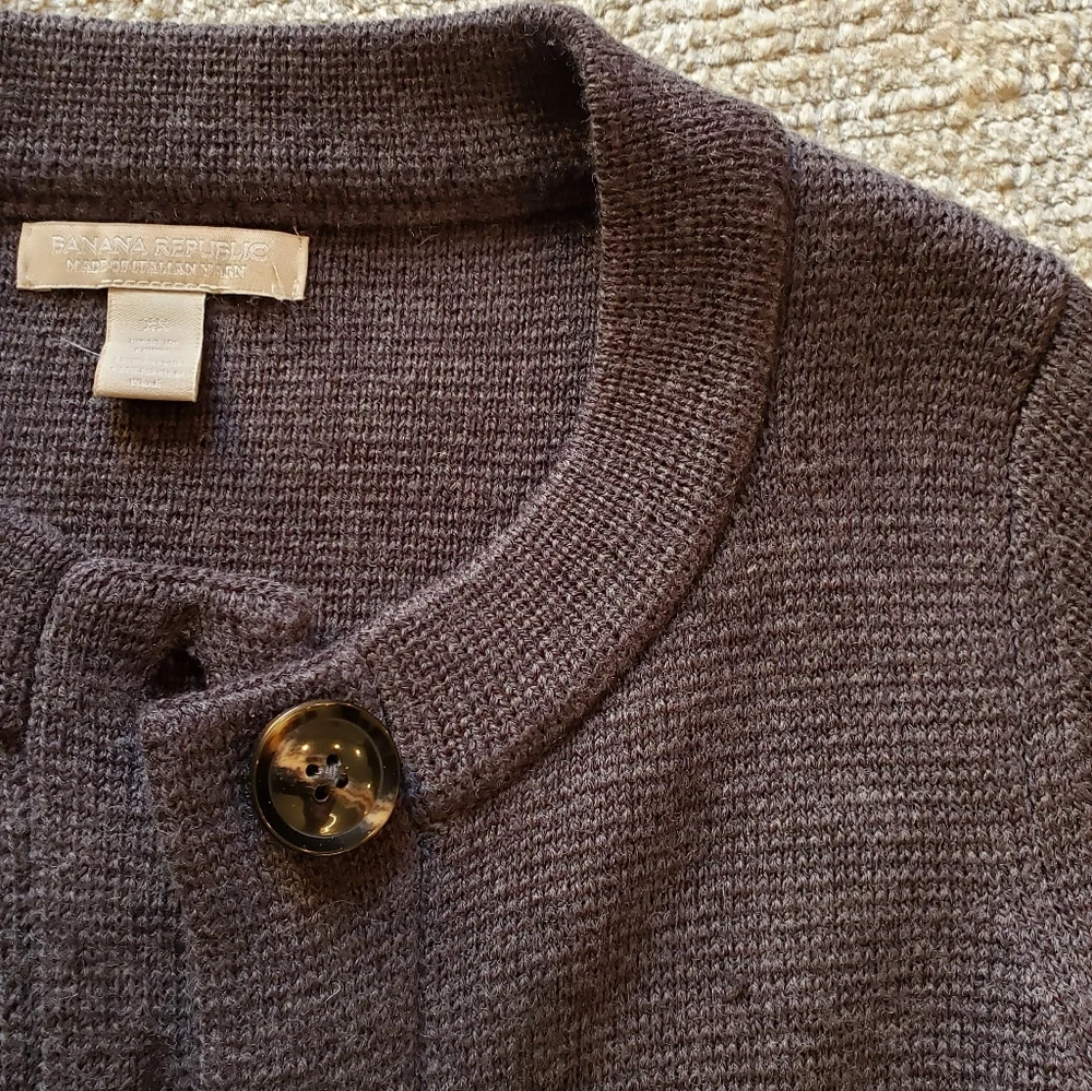 Banana Republic Grey Sweater Coat | Size XS - Picture 5 of 6